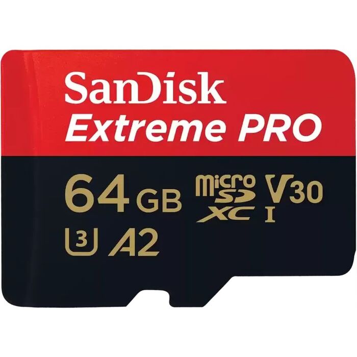 Карта памяти SanDisk Extreme Pro MicroSD (SDSQXCU-064G-GN6MA), 64 Гб №1