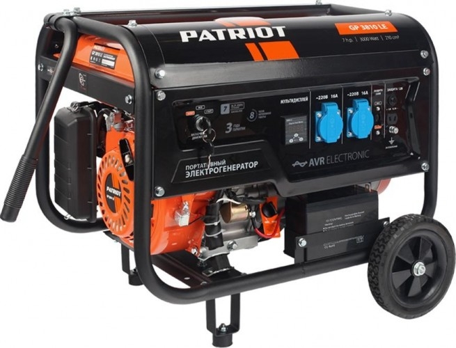 Генератор бензиновый PATRIOT GP 3810 LE 474101550, 2.8 кВт, Черный детальное изображение - 1