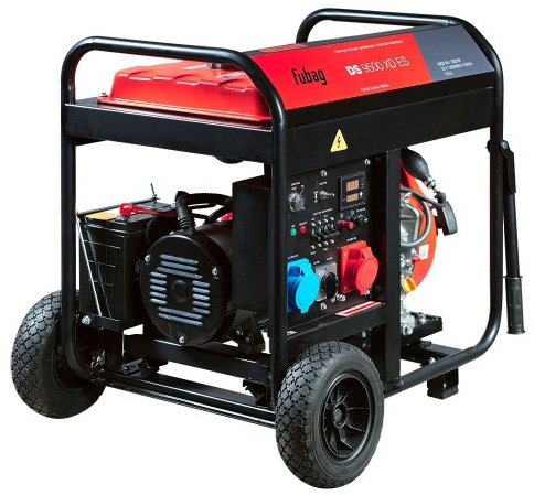 Генератор дизельный с воздушным охлаждением FUBAG DS 9500 XD ES 646240, открытый, 7 кВт, Красный детальное изображение - 1