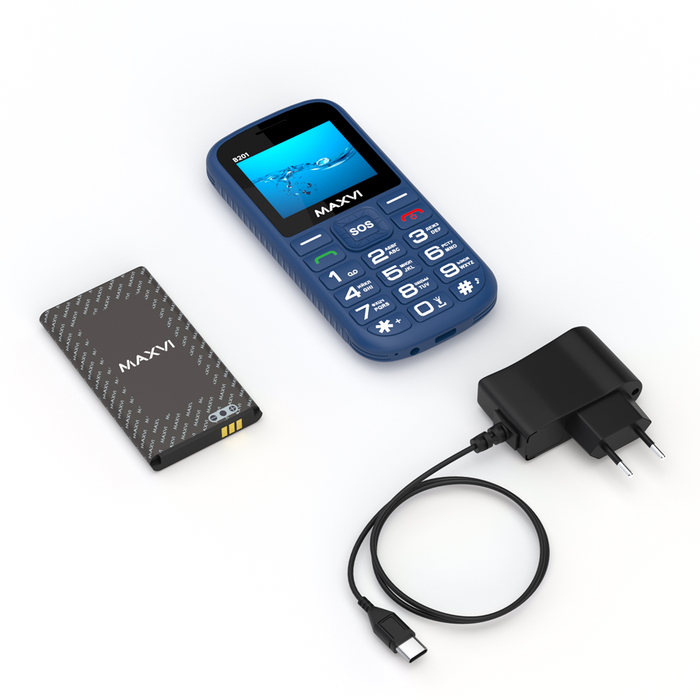 Мобильный телефон MAXVI B201, 32 Мб, Синий, Dual micro-SIM №4