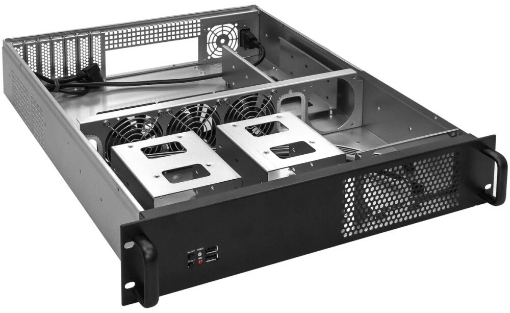 Серверный корпус ExeGate Pro 2U550-08/800ADS, 800 Вт, Черный детальное изображение - 2