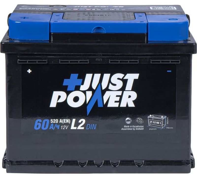 Аккумулятор JUST POWER+ L+ L2 EN, Прямая Поляроность, J1L2601, 60 А·ч детальное изображение - 2