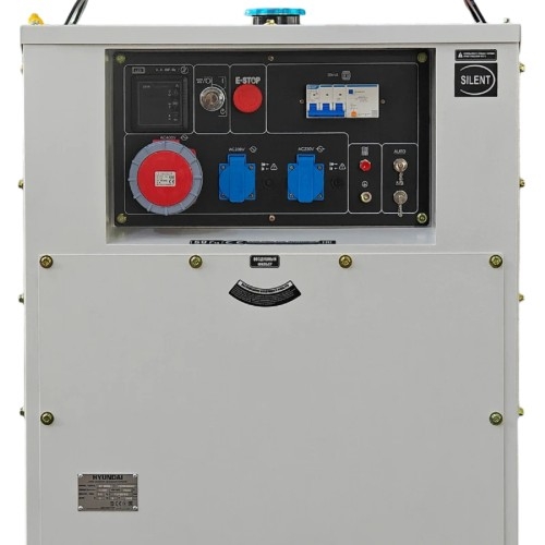 Генератор дизельный с воздушным охлаждением HYUNDAI DHY 16000SE-3, в кожухе, 12 кВт, Белый детальное изображение - 6