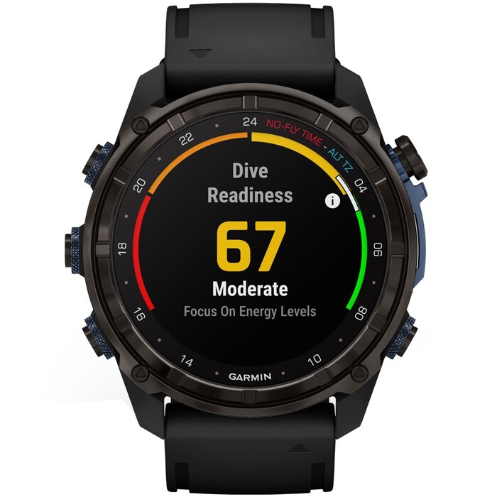 Смарт-часы Garmin Descent Mk3i, 51 мм, Carbon Gray DLC Titanium / Black Silicone Band, Черный №3