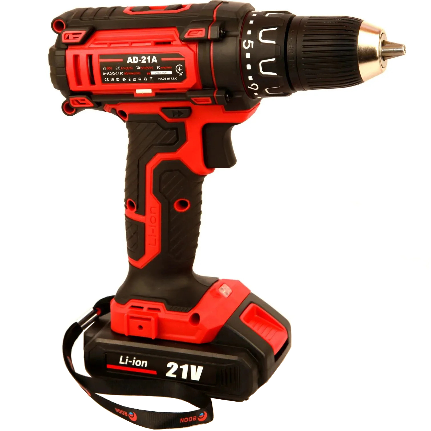 Аккумуляторная дрель-шуруповерт Edon AD-21A, 21 В, 30 Нм, 2 А·ч, 16043 детальное изображение - 2