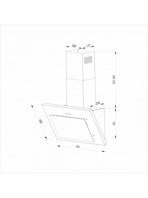 Вытяжка Hebermann HBKH 50.2 B, Черный детальное изображение - 3
