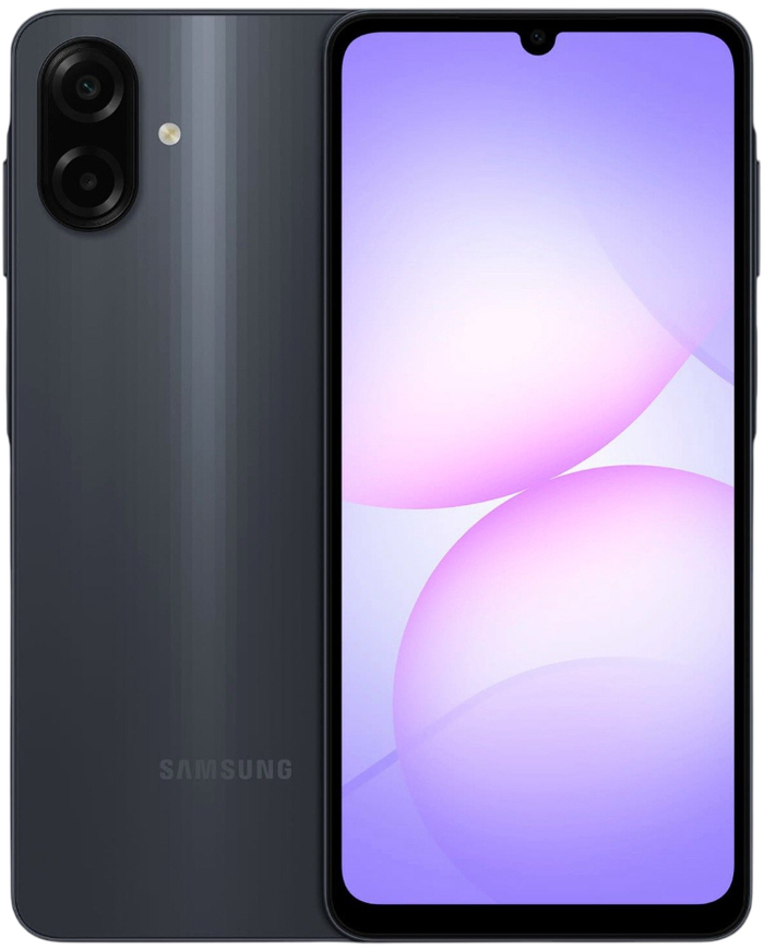Смартфон Samsung Galaxy A07 6/128 Гб, Черный, Dual nano-SIM №1