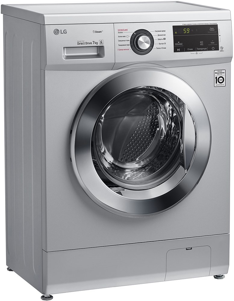Стиральная машина LG F2J3HS4L, Серебристый детальное изображение - 3