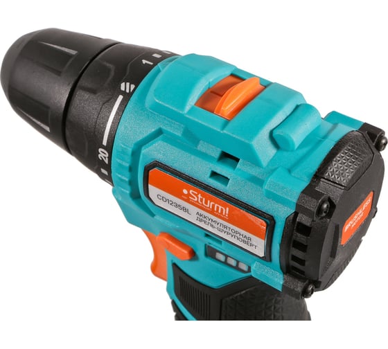 Аккумуляторный шуруповерт Sturm 1BatterySystem12V CD1235BL, 12 В, 35 Нм, 2 А·ч детальное изображение - 10