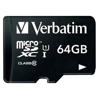 Карта памяти Verbatim Verbatim MicroSD + SD адаптер (44084), 64 Гб детальное изображение - 1