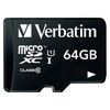 Карта памяти Verbatim Verbatim MicroSD + SD адаптер (44084), 64 Гб вариант - 1