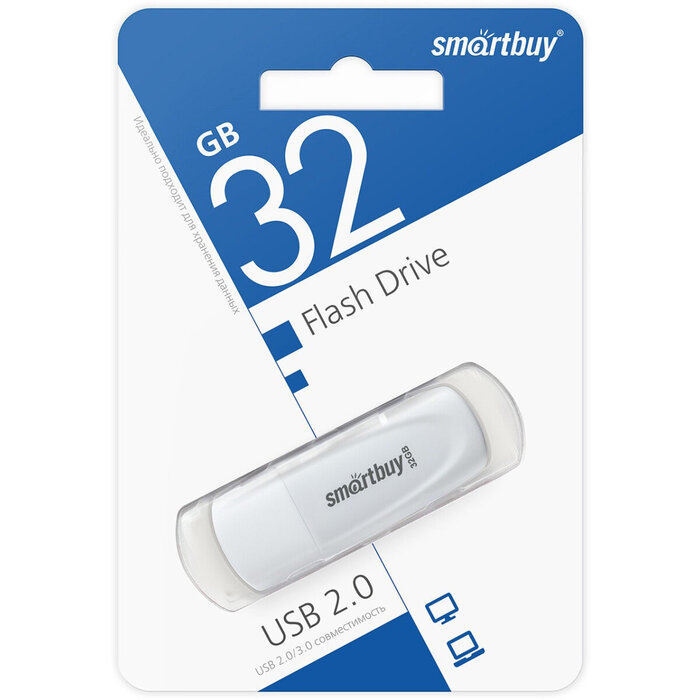 USB Flash накопитель SmartBuy Scout (SB032 ГБ2SCW) 32 ГБ, белый №3