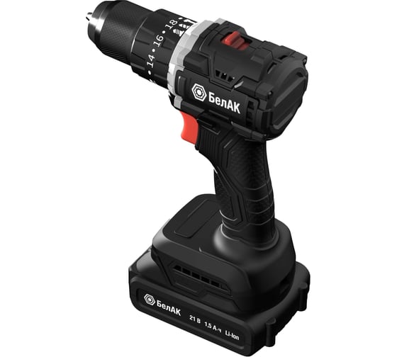 Ударная дрель-шуруповерт БелАК бесщеточная, в кейсе, 2 АКБ (1500+2000) БАК.53315, 21 В, 55 Нм, 1,5 А·ч детальное изображение - 2