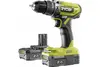 Аккумуляторная дрель-шуруповерт Ryobi ONE+ R18PD2-220S 5133004459, 18 В, 40 Нм, 2 А·ч  вариант - 2