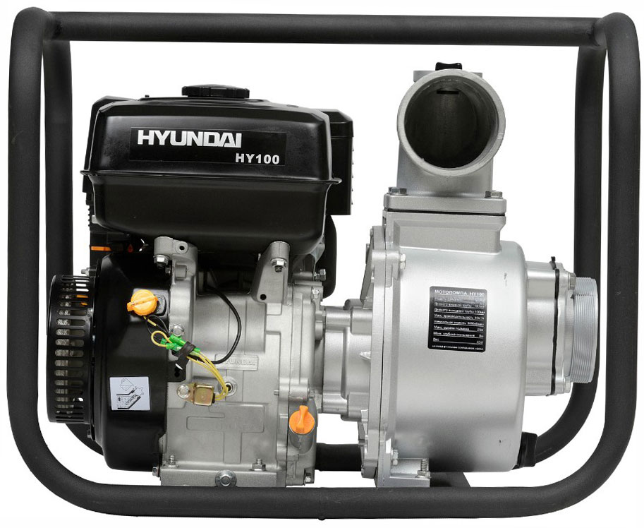 Насос Hyundai HY 100, 1335 л/мин, 100 мм, напор 25 м, d=100 мм, 6711 Вт, Серый детальное изображение - 1