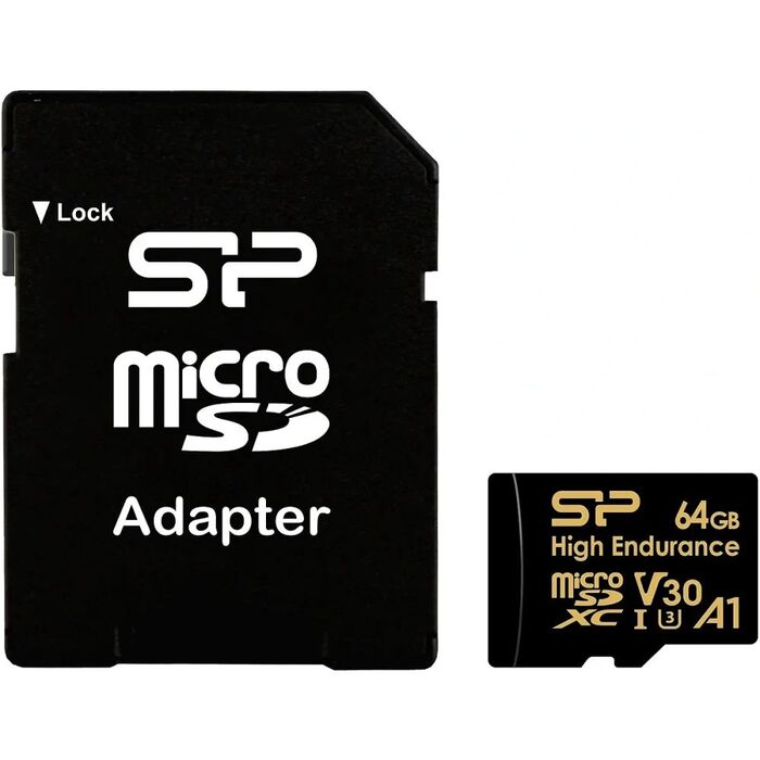 Карта памяти Silicon Power Golden High Endurance MicroSD + SD адаптер (SP128GBSTXDV3V1HSP), 128 Гб №2