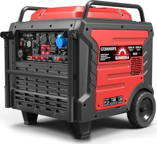 Генератор бензиновый SUNREKA G13000iFS 211024, 12 кВт, Красный детальное изображение - 1