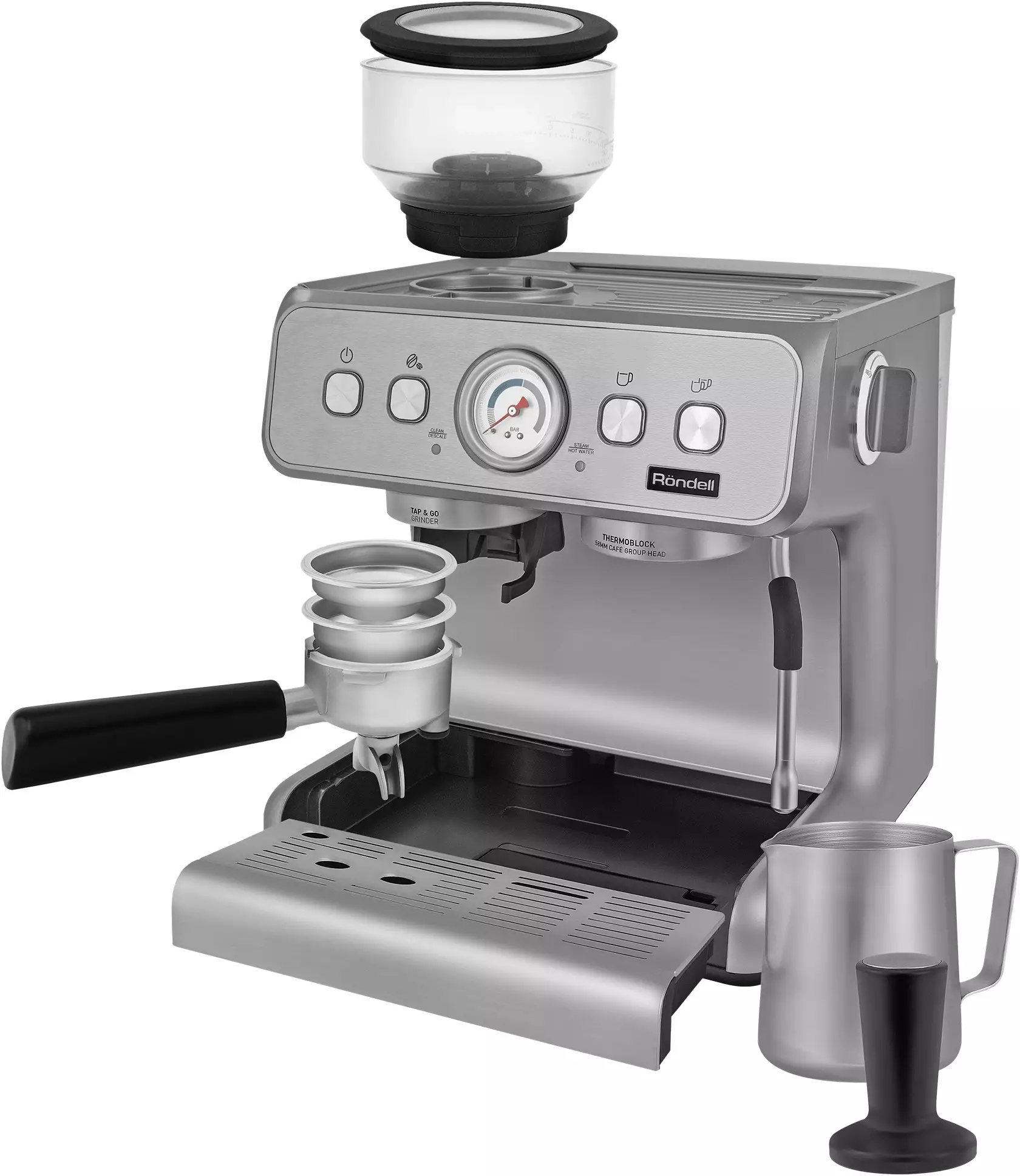 Кофемашина Rondell RDE-1105, Серебряный детальное изображение - 3