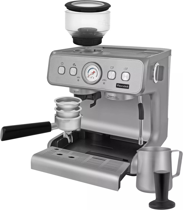 Кофемашина Rondell RDE-1105, Серебряный №3