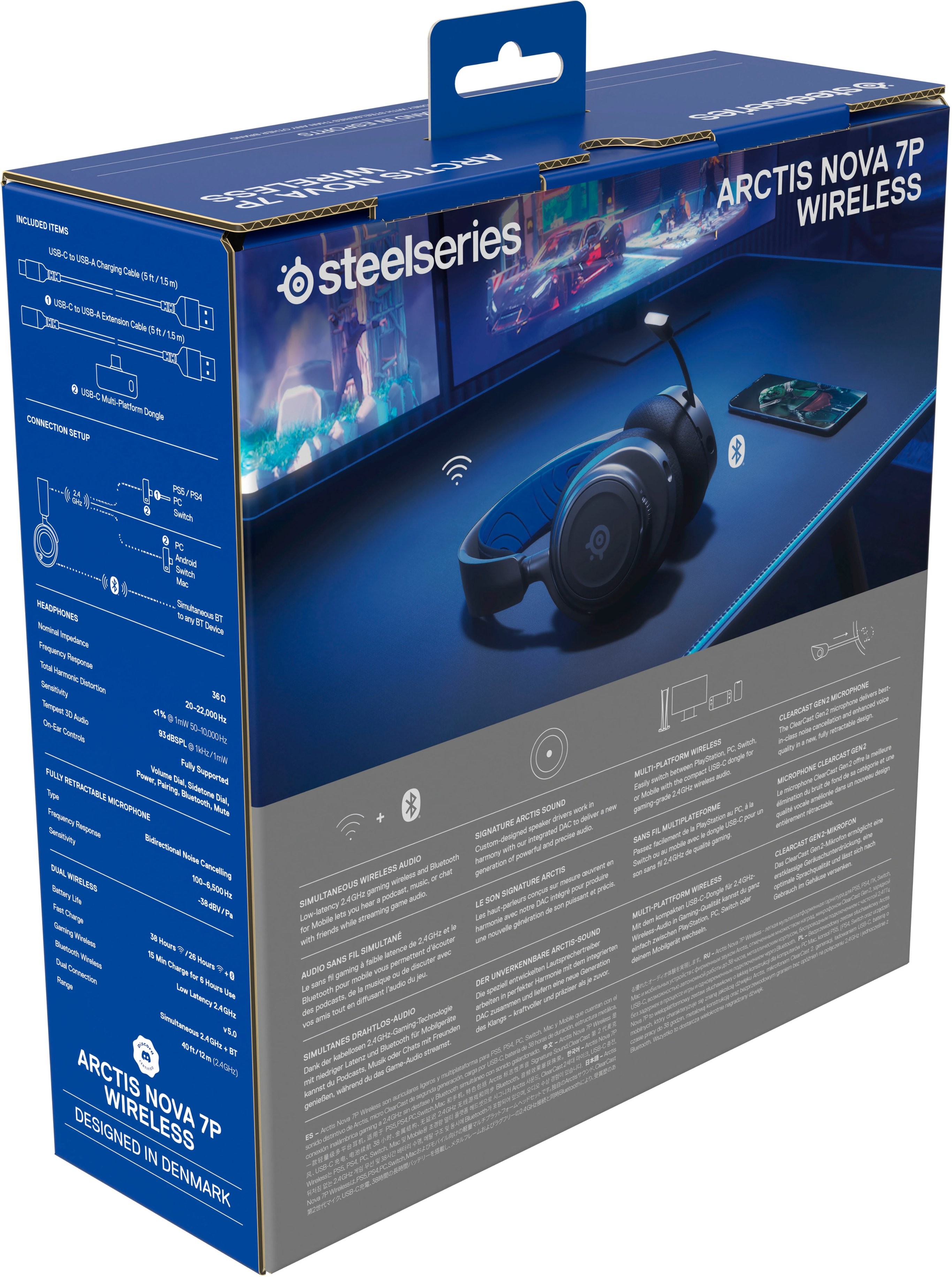 Беспроводные наушники SteelSeries Arctis Nova 7P, Черный детальное изображение - 10