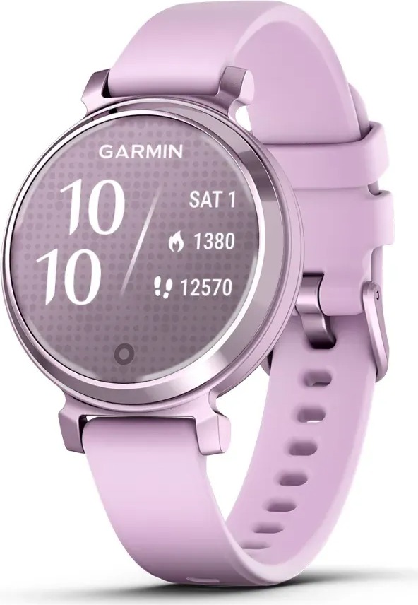Смарт-часы Garmin Lily 2, 35 мм, с безелем лилового цвета, лиловый силиконовый ремешок детальное изображение - 2