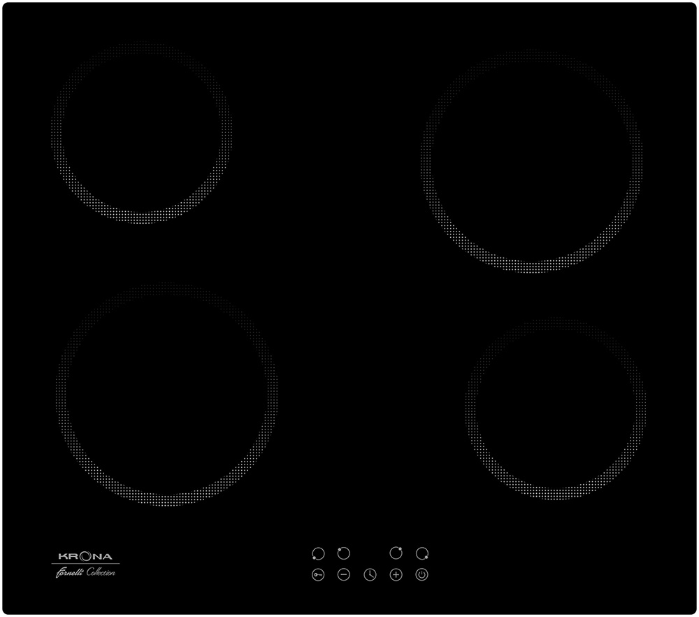 Варочная поверхность Krona ACCORDO 60 BL, Черный детальное изображение - 1