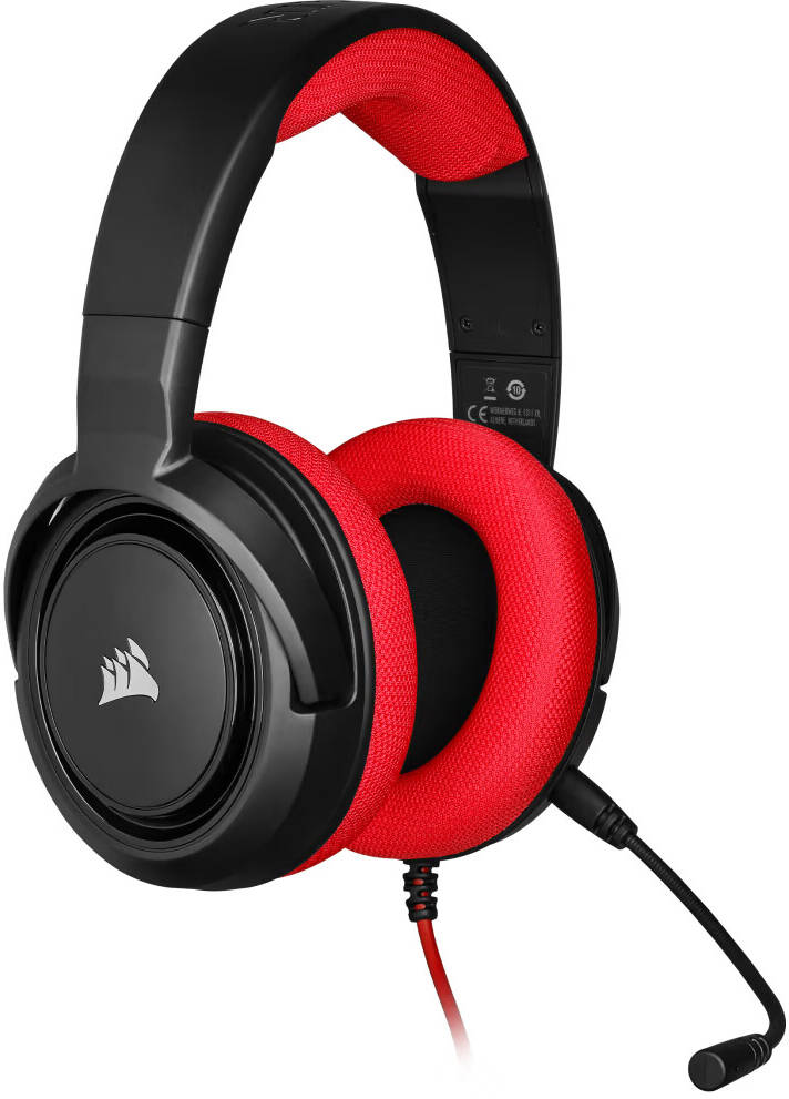 Проводные наушники Corsair HS35, Красный детальное изображение - 3