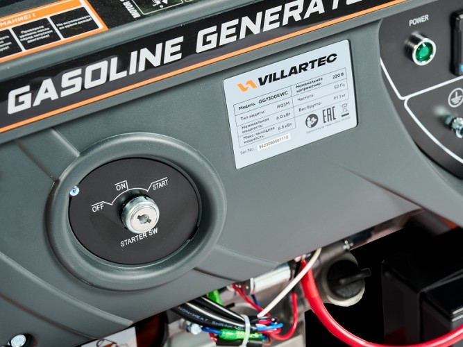 Генератор бензиновый VILLARTEC GG 7300EWC, 6 кВт, Оранжевый детальное изображение - 5