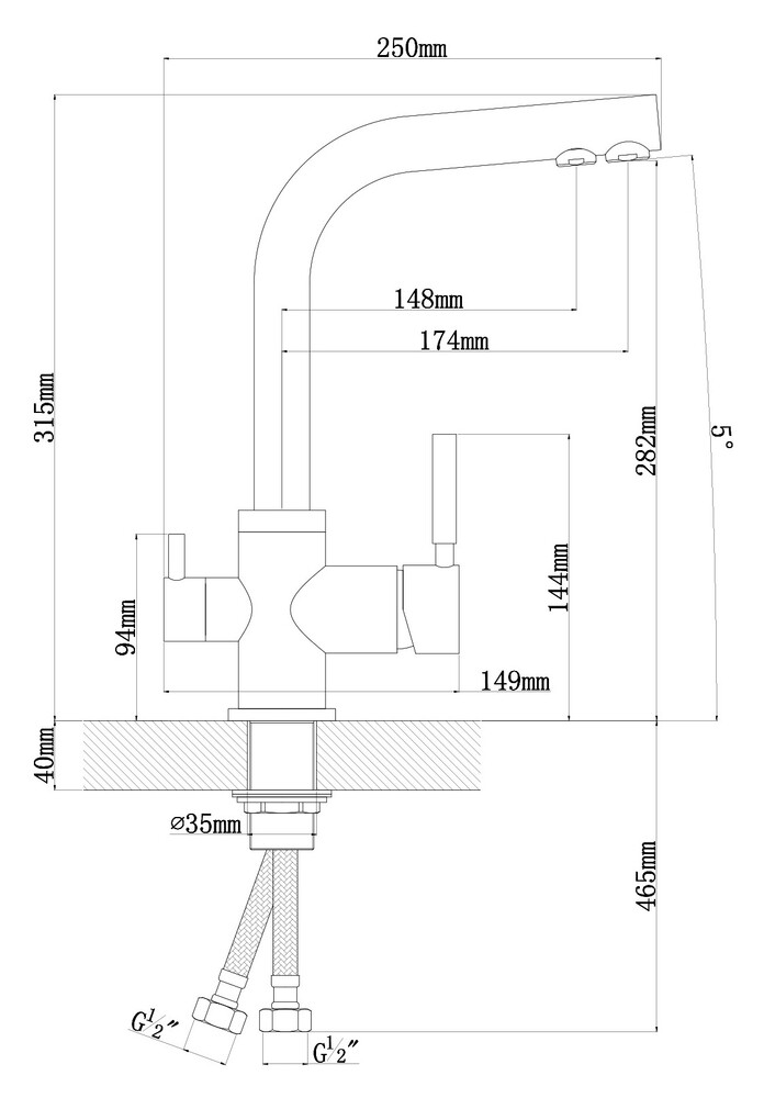 Смеситель Florentina Apec FL 333.19H.2123.104 №10
