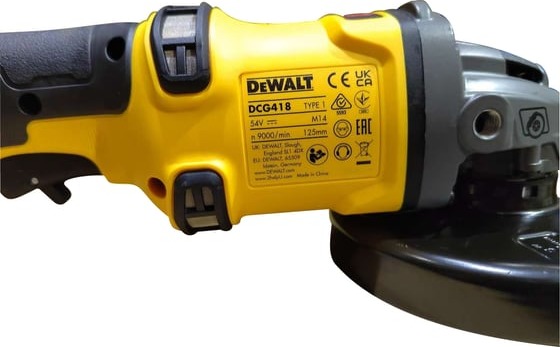 Угловая шлифмашина аккумуляторная Dewalt DCG418N FLEXVOLT DCG418N-XJ, 125 мм, 9000 об/мин, 2300 Вт детальное изображение - 3