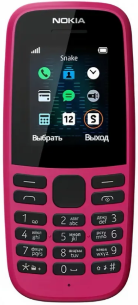 Мобильный телефон Nokia 105 (2019) TA-1174, 8 Мб, Черный, Dual mini-SIM детальное изображение - 1