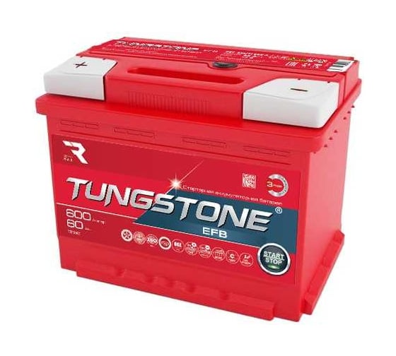 Аккумулятор Tungstone Efb 6ст, Прямая Полярность, 60 А*ч детальное изображение - 1