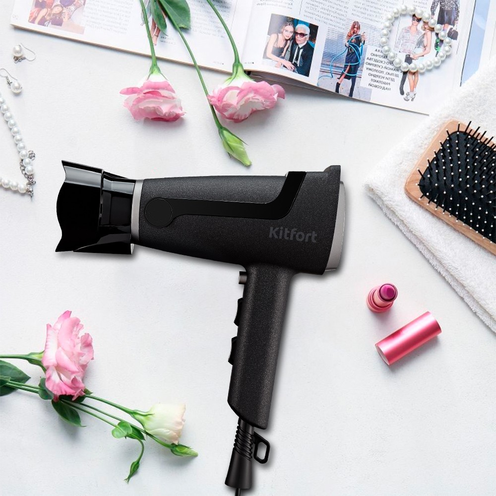 Фен KITFORT KT-3231, Черный детальное изображение - 4