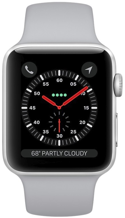 Смарт-часы Apple Watch 3 Aluminum, 42 мм, Серебристый, Sport Band детальное изображение - 2