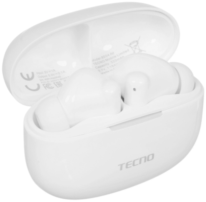 Беспроводные наушники Tecno Buds 4 Air, Белый №4
