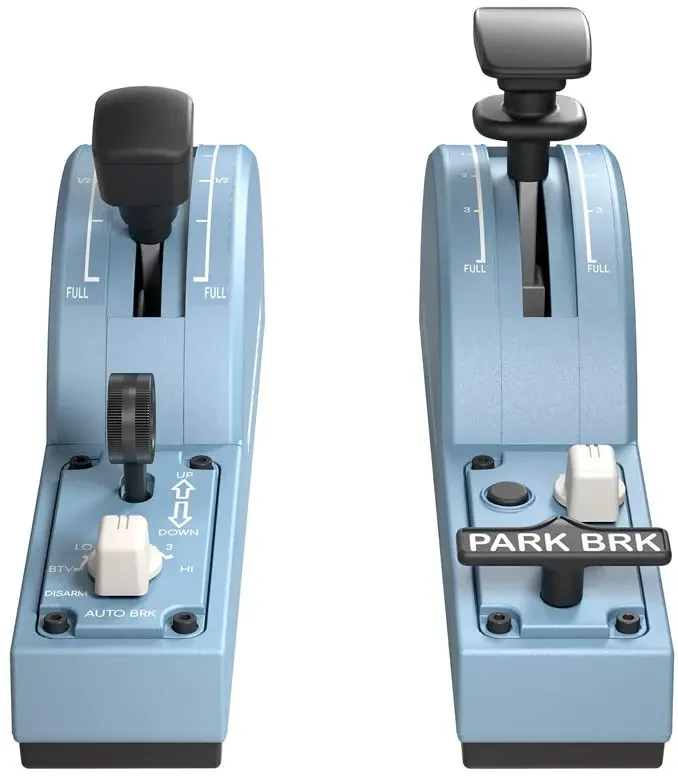 Блок рычагов ThrustMaster TCA Quadrant Add-on Airbus Edition, Голубой детальное изображение - 1