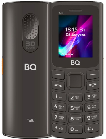 Мобильный телефон BQ 1862 Talk, 64 Мб, Черный, Mini SIM + Nano SIM детальное изображение - 5