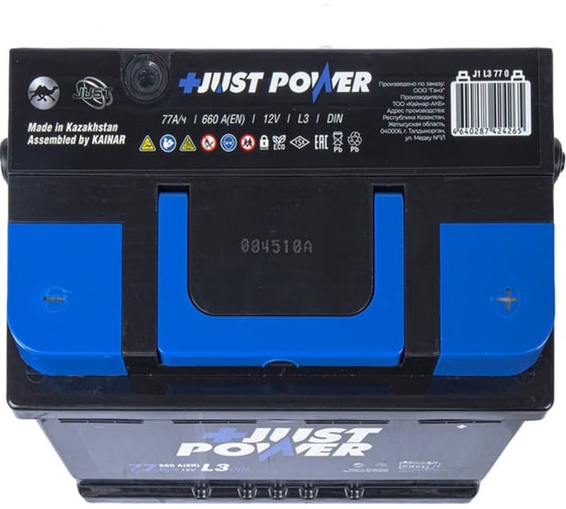 Аккумулятор JUST POWER+ R+ L3 EN, Обратная Поляроность, J1L3770, 77 А·ч детальное изображение - 3