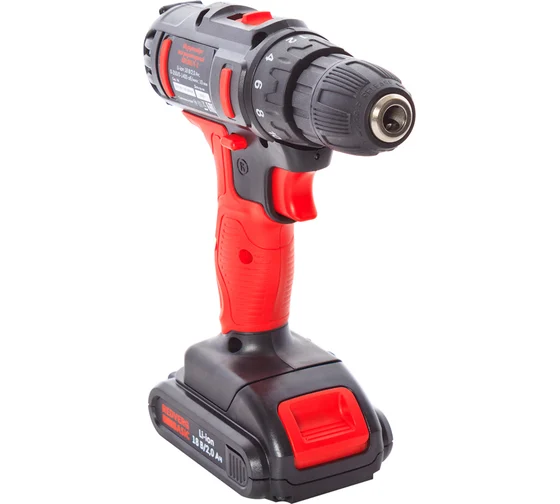 Аккумуляторная дрель-шуруповерт REDVERG Basic SD18LE/2-2 6680824, 16 В, 25 Нм, 2 А·ч детальное изображение - 4