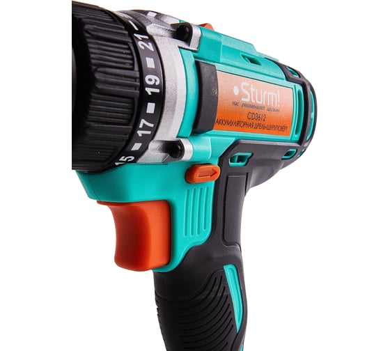 Аккумуляторная дрель-шуруповерт Sturm CD3612, 12 В, 26 Нм, 2 А·ч детальное изображение - 6