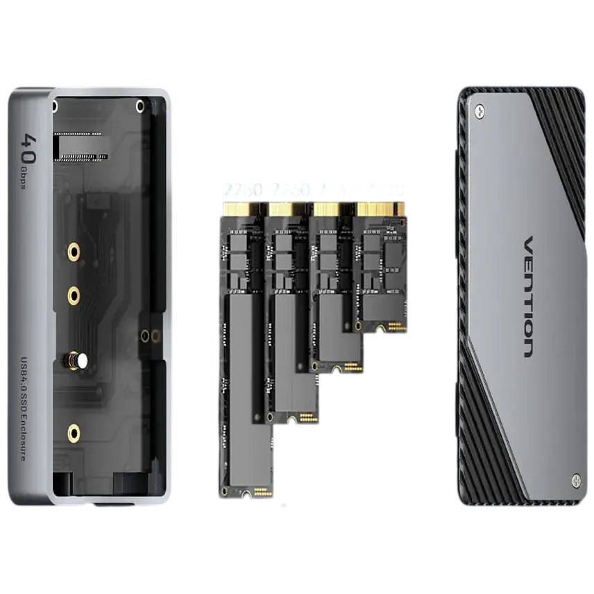 Внешний корпус для SSD M.2 Vention KPZH0, Серебряный детальное изображение - 3