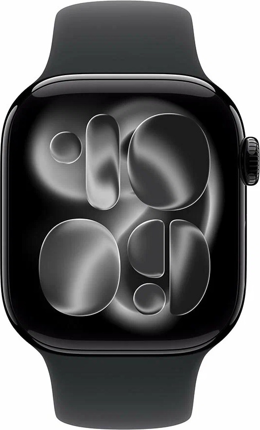 Умные часы Apple Watch Series 11 42 мм, Jet Black Aluminium Case with Black Sport Band, GPS + Cellular, Черный детальное изображение - 2