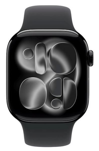 Умные часы Apple Watch Series 11 46 мм, Jet Black Aluminium Case with Black Sport Band, GPS, Черный детальное изображение - 2