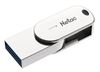 USB Flash накопитель Netac U785C USB3.2 32 ГБ, серебряный вариант - 1