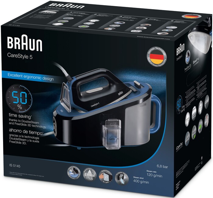 Утюг с парогенератором Braun CareStyle 5 IS 5145, Черный №2