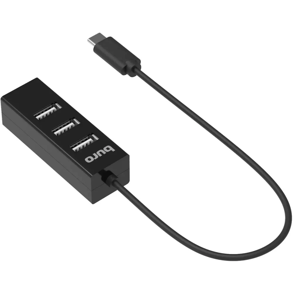 USB-концентратор Buro BU-USBC-HUB-4U20, Черный детальное изображение - 2