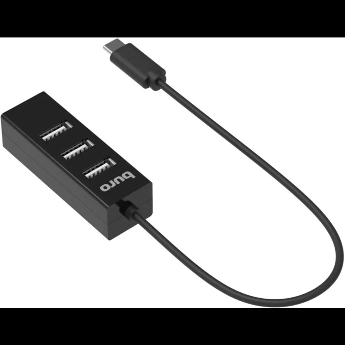 USB-концентратор Buro BU-USBC-HUB-4U20, Черный №2
