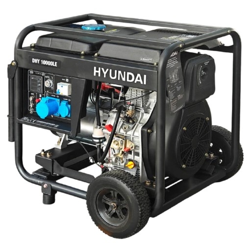 Генератор дизельный с воздушным охлаждением HYUNDAI DHY 10000LE, открытый, 8 кВт, Черный детальное изображение - 2