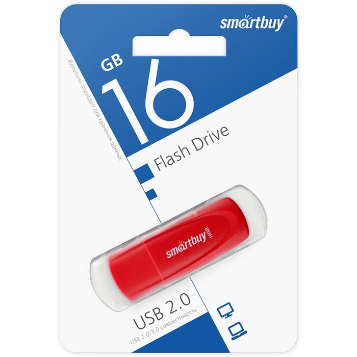 USB Flash накопитель SmartBuy Scout (SB016 ГБ2SCR) 16 ГБ, красный №3