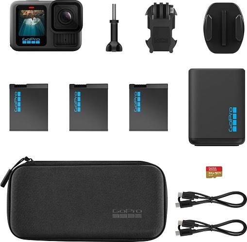 Action камера GoPro HERO13 Extended Power Bundle includes, Черный детальное изображение - 2